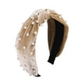 thumbnail image 3 of Weikingp Hair Accessories for Women Knotted Nail Pearl Headband Retro Middle Knot Velvet Headband Hair Accessory Hair Accessories for Girls Hair Bows for Women Headbands for Women (), 3 of 6