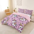thumbnail image 3 of Metsweet Cartoon Unicorn Bedding, Music Rainbow Polka Dots Duvet Cover Full,Pink Reversible,3pcs,1 Duvet Cover and 2 Pillowcases, 3 of 6