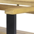 thumbnail image 3 of Darryn Modern Industrial Acacia Wood Barstool , Set of 4, Teak and Black, 3 of 7