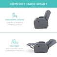 thumbnail image 6 of Best Choice Products Electric Power Lift Linen Recliner Massage Chair Furniture w/ USB Port, Heat, Cupholders - Blue, 6 of 8