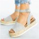 thumbnail image 1 of Sandalias casuales para mujer Sandalias de cuerda de cáñamo para mujer con tejido de paja (gris 11) DQrwqpou Para Estrenar, 1 of 1