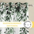 thumbnail image 6 of Green Eucalyptus Kitchen Curtains Window Panels, Weeping Botanical Leaf Watercolor Insulated Window Treatment Curtain, Grommet Curtains for Bedroom/Living Room/Bathroom, 2 Piece 52"Wx72"L, 6 of 8