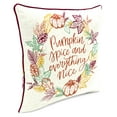 thumbnail image 6 of Mainstays Pumpkin Spice Wreath Reversible Outdoor Throw Pillow, 16", Multicolor Novelty and Leaves, 6 of 12
