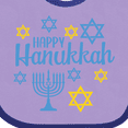 thumbnail image 4 of Inktastic Happy Hannukkah with Star and Menorah Boys or Girls Baby Bib, 4 of 4