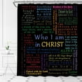 thumbnail image 2 of Bible Verse Scripture Shower Curtain, Motivational and Inspirational Quote Colorful Design Art Polyester Cloth Print Bathroom Curtains Include Hooks Sets-36"W x 72"L (Pack of 1), 2 of 6