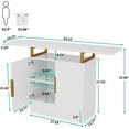 thumbnail image 5 of Tribesigns 55 inches White Accent Cabinet with Storage and Door, Modern Entryway Table,Console Cabinet with Adjustable Shelf for Entrance, Living Room, Foyer,Entryway, 5 of 7
