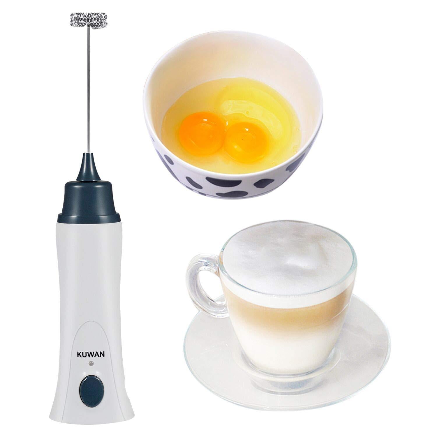 KUWAN Electric Milk Frother Rechargeable Handheld Wand Coffee Mixer for  Latte Hot Milk Eggbeater with Charging Cable NEW – Walmart Inventory  Checker – BrickSeek