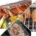 thumbnail image 5 of Vxdvou Foldable BBQ Grilling Basket for Meat, Fish, Vegetables, Stainless Steel Grill Net, Wooden Handle, Kitchen Gadgets for Outdoor BBQ, Portable Cooking Accessories, Home and Kitchen Essentials, 5 of 9
