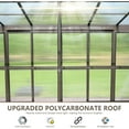 thumbnail image 2 of Domi 12' x 16' Wall-Mounted Sunroom, Aluminum Frame, PC Sloping Roof, Sliding Doors Galvanized Steel Sloping Roof, Moveable PC Screen, Outdoor Permanent Sun Room Lean to Gazebo for Deck Patio, 2 of 9