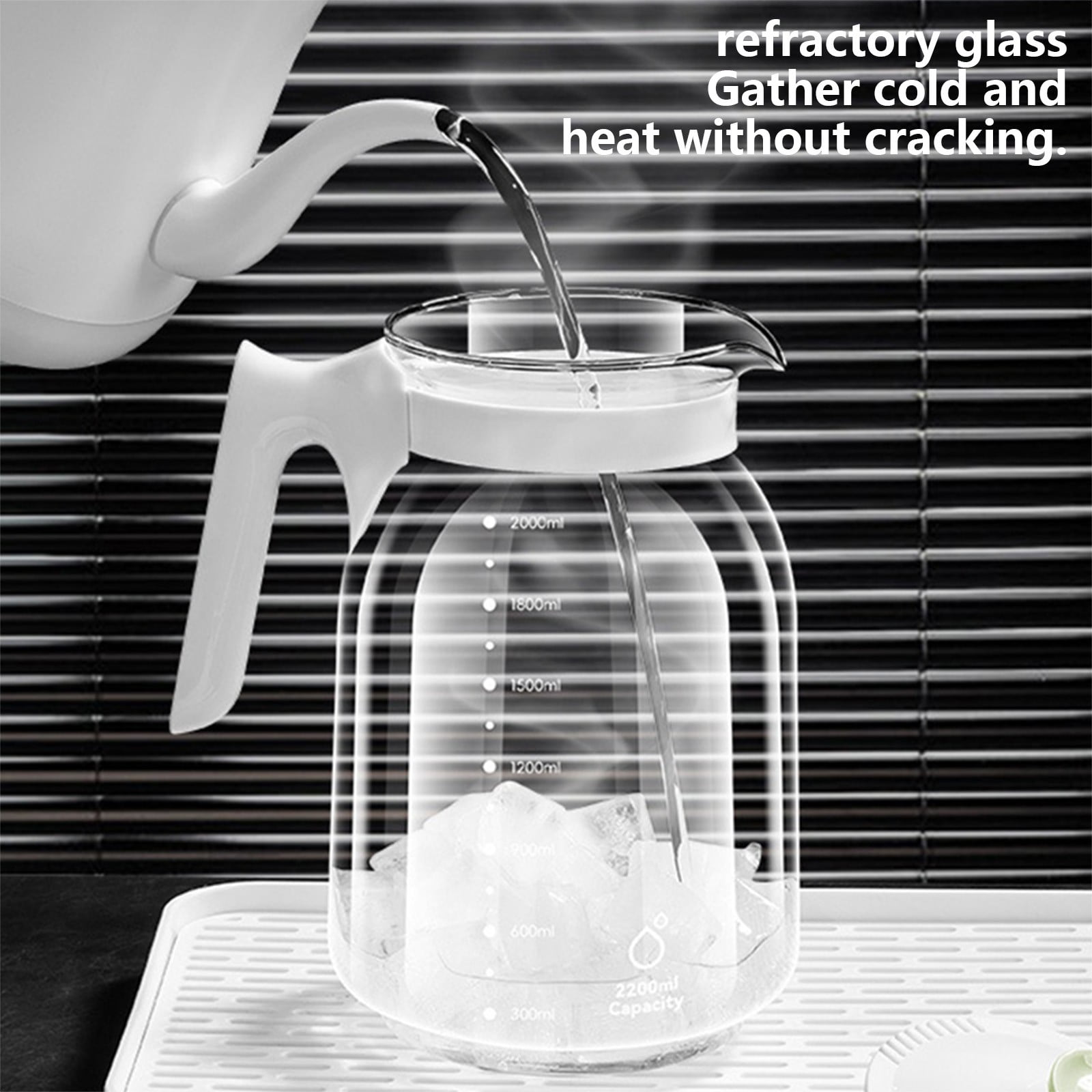 Pichet à Thé En Verre à Degré De Chaleur Avec Poignée,bouilloire à Eau