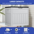 thumbnail image 4 of ModFusion 30-Gallon Waterproof Resin Deck Box – Lockable Outdoor Storage for Patios & Cushions, Light Gray, 4 of 6