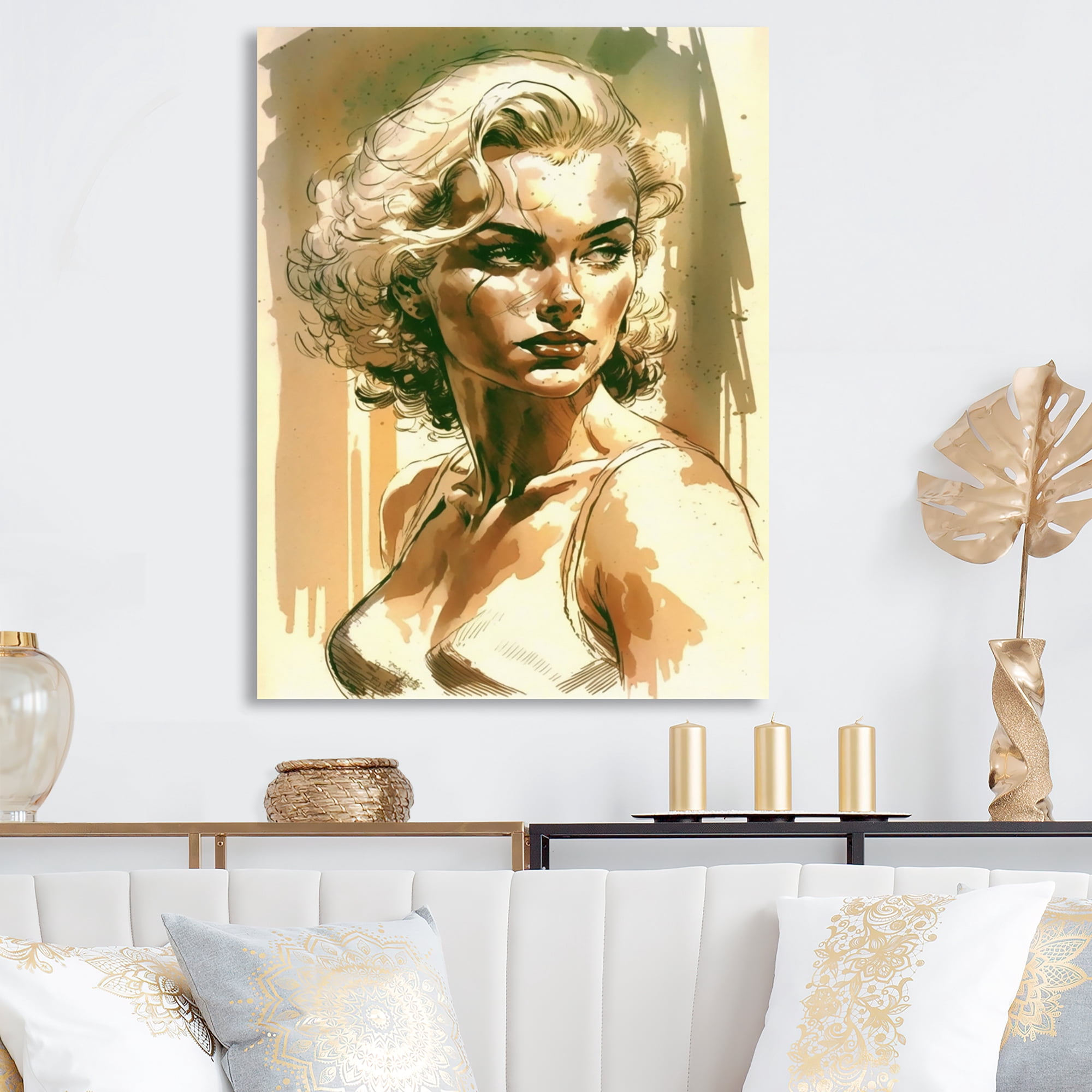 Designart Hollywood Bombsell I Canvas Wall Art