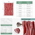 thumbnail image 6 of Red Striped Tie Up Curtains for Windows, Adjustable Balloon Window Shades, Classic Minimalist Waves Lines Pattern Kitchen Window Treatments Adjustable Roll Up Curtain for Basement/Nursery 52"x45", 6 of 8