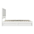thumbnail image 3 of Clayton Queen Wood Platform Bed with Panel Footboard & Storage Drawers in White, 3 of 5