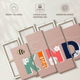 thumbnail image 6 of Elephant Stock Bee Kind Wall Art - Horizontal Multi Panel Canvas - Kids Room Wall Decor - Kids And Nursery Multi Panel - Beige And Pink Decor By Daniela Santiago - 75" x 48", 6 of 8