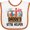 White and Orange, variant on Inktastic Daddys Little Helper Tool Box Boys or Girls Baby Bib