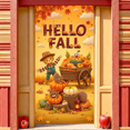 thumbnail image 4 of Autumn Theme Hello Fall Banner Thanksgiving Decor Maple Leaves Decoration Squirrel Pumpkin for Seasonal Celebration Outdoor Decor Indoor Decor, 4 of 9