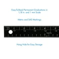 thumbnail image 5 of Logix 36 inch Zero Read Aluminum Ruler with Hang Hole, Black, 5 of 14