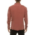 thumbnail image 4 of Victorious Men's Long Sleeve Button Up Denim Shirt DK158 - Brick - Large, 4 of 4