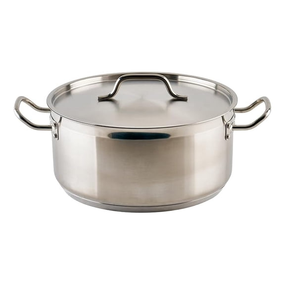 Winco -Grade Stainless Steel Brazier with Lid, 10 Quart