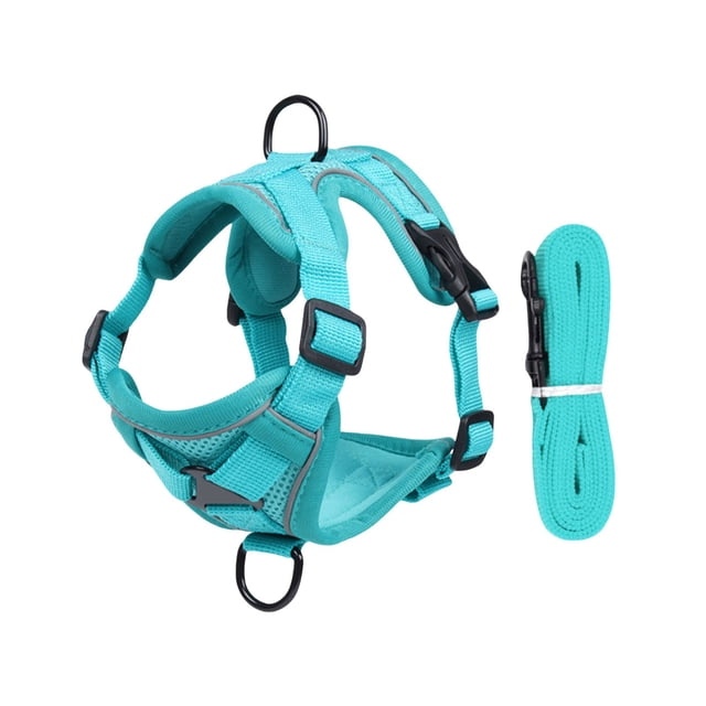 Dog Harness Vest Reflective Vest Style Harness and Leash Escape Proof Breathable Pet Chest Vest Walking Leash for & Small Medium Dogs Adjustable Pet Harness Walking Control Vest Pet Gear