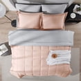 thumbnail image 4 of Virtu Queen Comforter Set, 7pc Bed in a Bag, Reversible Bedding Comforter Sets with Sheets, Peach Beige, 4 of 9
