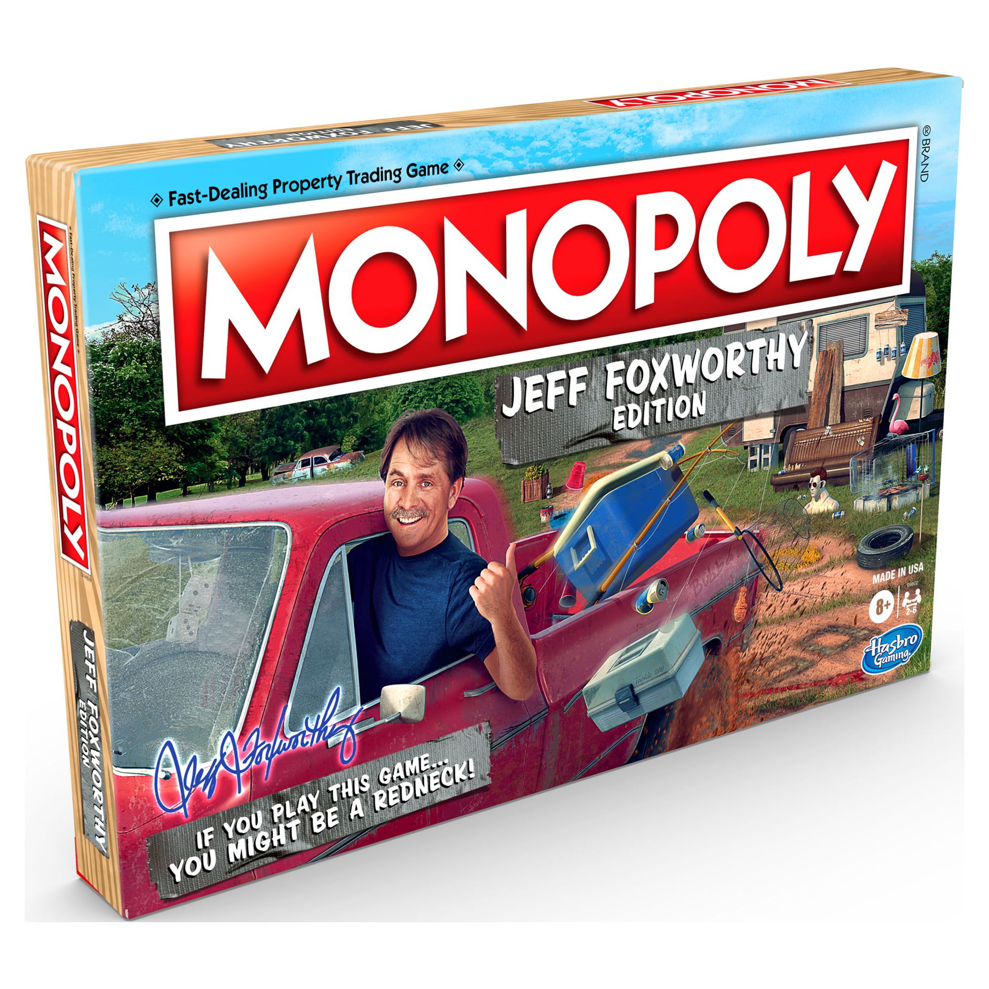 Monopoly Jeff Foxworthy Edition Board Game for Kids and Family Ages 8 and Up, 2-6 Players - image 3 of 6