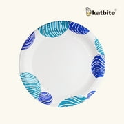 Katbite Round 9-inch Biodegradable Compostable Paper Plates, 50-Count Eco-Friendly Tableware