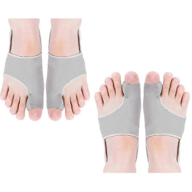 HYGGEAR Hallux Valgus Corrector Adjustable Toe Separator Corrector with Silicone Pads for Big Toe Bunion (Grey x 2 Pairs) 2025