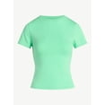 thumbnail image 5 of Scoop Women’s Stretch Cotton Blend Baby Tee with Short Sleeves, Sizes XS-XXL, 5 of 5