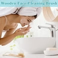 Handle Dry Facial Cleansing Brush With Natural Soft Face Brush Cleanser