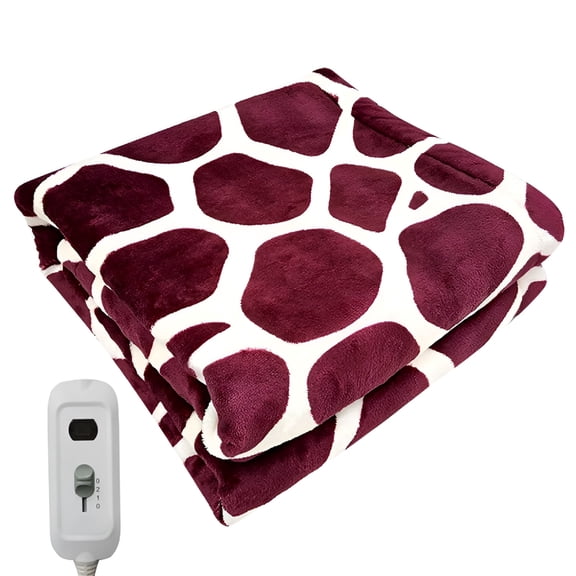 HIBIBUD Soft Flannel Electric Heated Winter Blanket