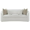 thumbnail image 2 of Tia 89 Inch Modern Curved Sofa with 2 Throw Pillows, Cream Boucle Fabric, 2 of 5