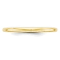 thumbnail image 4 of Solid 10k Yellow Gold 2mm Half Round Wedding Band Size 10.5, 4 of 5