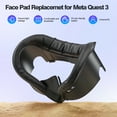thumbnail image 3 of 5Pcs Facial Interface & Face Pad Cushion Compatible with Meta/Oculus Quest 3 Accessories, Replacement PU Leather Foam Cushion, Anti-Sweat, Anti-Leakage Silicone Face Cover, Not Fit Quest 3S, 3 of 11