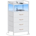 thumbnail image 1 of FURRIFIC Buro para Recámara con Estación De Carga, Mesa de Noche para Recámara con 2 Enchufes y 2 Puertos USB, Mesita De Noche, Muebles para Recamara, Mesa Auxiliar,Buro para Dormitorio y Sálon, 1 of 7