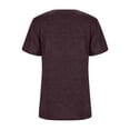 thumbnail image 5 of Womens T Shirts Summer Tops 2025 Solid Color Short Sleeve V-Neck Lightweight Loose Tees Tshirts Shirts for Women, 5 of 6