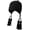 Black, variant on Knit Hat with Tassel, Melt The Ice Red Hat, Women's Winter Knitting Earflap Beanie Hat