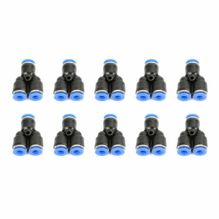 

10Pcs Y Shape Pneumatic Connector Quick Fitting 1/4 For Air Piping