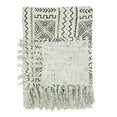 thumbnail image 3 of Fennco Styles Mudcloth Tassel Cotton Throw Blanket 50" W x 60" L – White Woven Blanket for Home, Couch, Bedroom, Living Room and Office Décor, 3 of 4