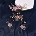 thumbnail image 3 of Conjunto de 4 peinetas de flores Qarigey para boda tocado elegante para niñas, 3 of 6
