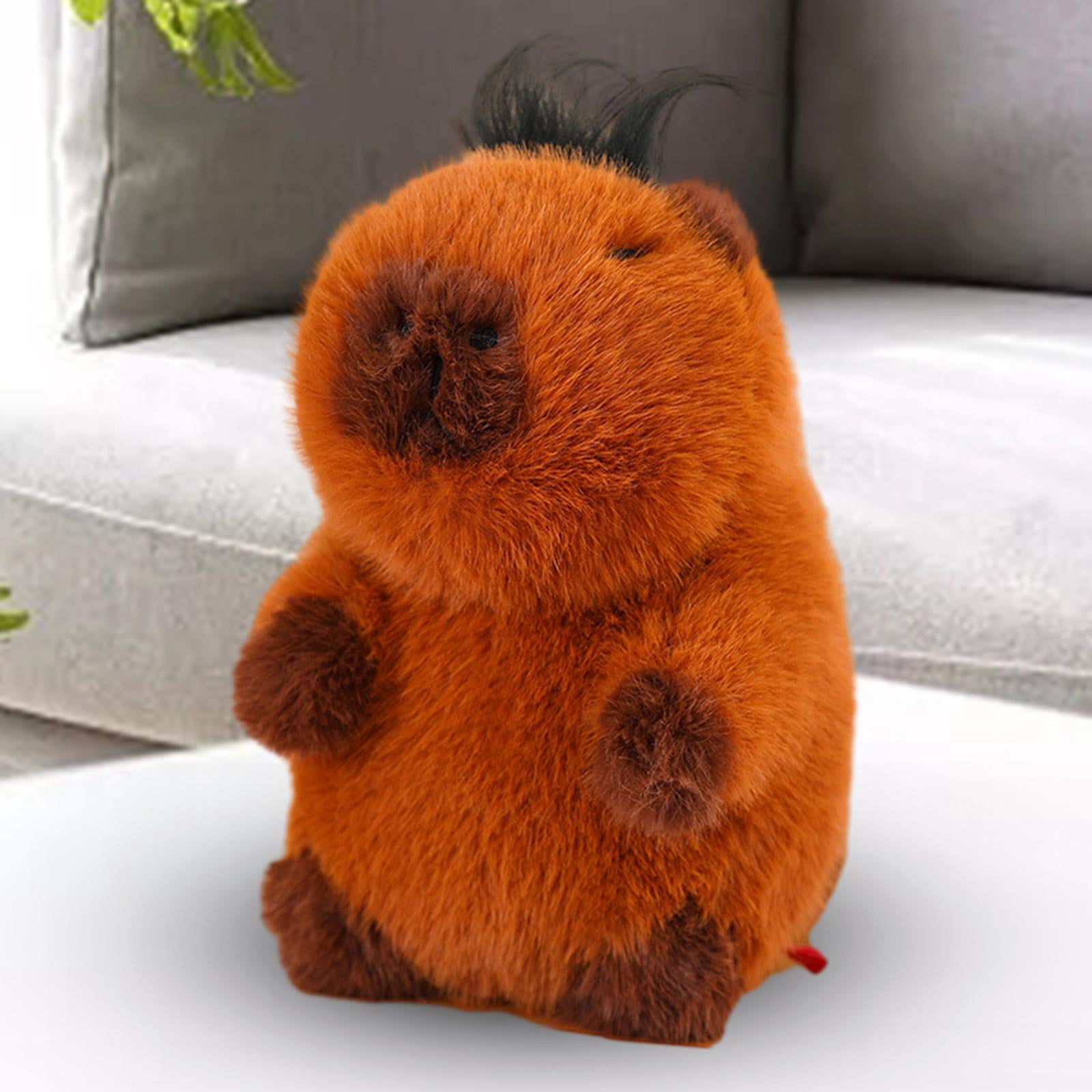 LeeQinersw Capybara Plush Toy Cute Capybara Stuffed Animal Capybara Soft Toy for Boys Girls 35cm with hair