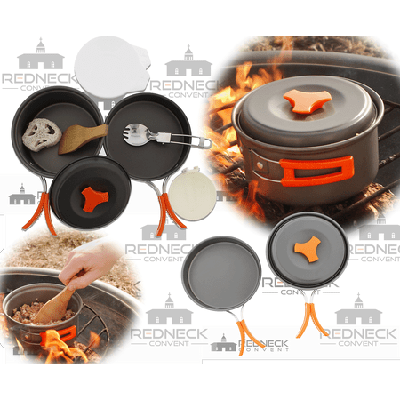  Camping  Cookware Set  Campfire Pot Pan Utensils Camp  