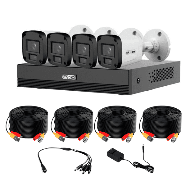 Kit de camaras de seguridad Saxxon 4 camaras DH 720P bala