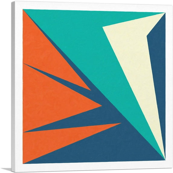 ARTCANVAS Mid-Century Modern Shattered Glass Canvas Art Print - Size: 36" x 36" (1.50" Deep)