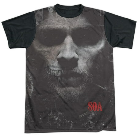 Sons Of Anarchy - Jax Skull - Short Sleeve Black Back Shirt -