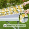 thumbnail image 6 of Yellow Lemon Fruit Slices White Pattern Square Fitted Tablecloth with Elastic Edge,Square Table Cover,Washable Elastic Table Cover for Home Kitchen Party Decor 34"x34", 6 of 6