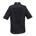 thumbnail image 2 of Portwest - Chaqueta de Chef Pro de Elástica de Manga Corta para Hombre (Negro), 2 of 2