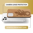thumbnail image 6 of Case Yard Wooden Case Outside Soft TPU Silicone Slim Fit Shockproof Wood Protective Phone Cover for Girls Boys Men and Women Supports Wireless Charging Tribal Lizard Design case for iPhone-12-Pro-Max, 6 of 7