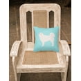 thumbnail image 2 of Polish Tatra Sheepdog Checkerboard Blue Fabric Decorative Pillow, 2 of 2